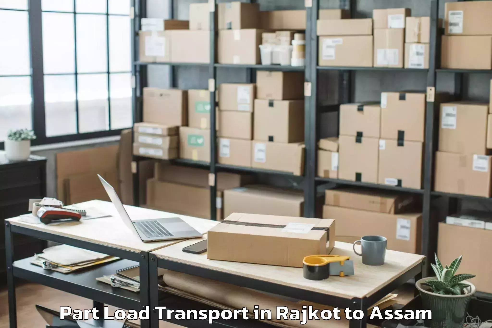 Get Rajkot to Hajo Part Load Transport